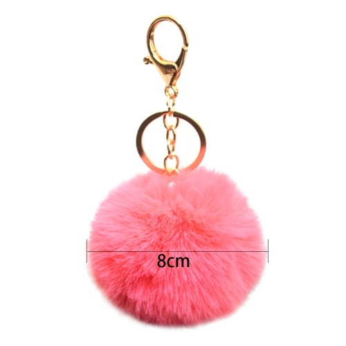 

1 шт Простой брелок для ключей Faux Ball 8cm Мягкий брелок Pompom Сумка для сумки Сумка Рюкзак KeyRing Белый