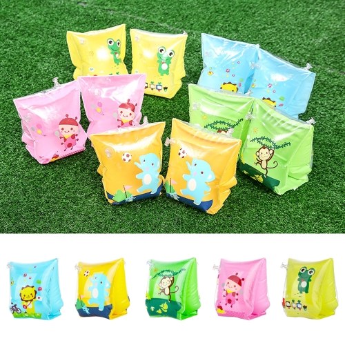 

2PCS Swim Arm Bands Rollup Arm Sleeve Cute Swimsuit Thickened Life Buoy Lovely Swimming Rings Tube A Pair for Kids and Adult (Pink)