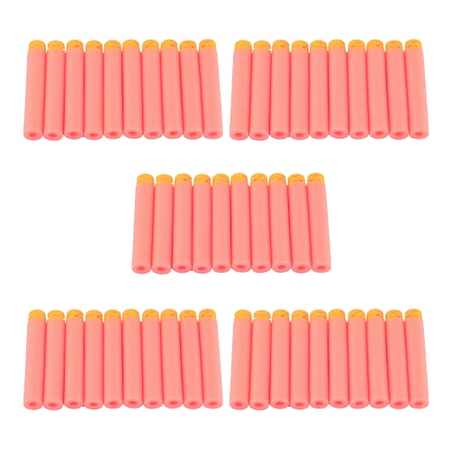 50pcs Z Head Refill Darts Hard Soft Tip Flat Soft Head Foam Bullets Pack for Nerf N-strike Elite Compatible Kids Toy Gun