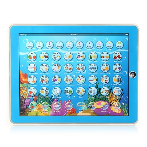 Multifunctional Early Learning Tablet Machine English Russian Language Switch Study Machine Gift for Kids