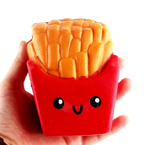 1Pcs Cartoon Squishy Slow Rising Toys Super Cute French Fries Cake Elasticity Stretch Soft Squeeze Funny Stress Relief Toys Gift Red