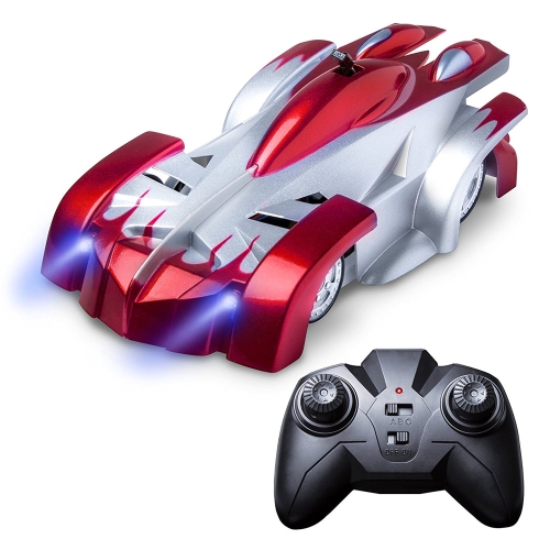 

RC Wall Climbing Racing Car Sport Climber со светодиодными огнями 360 ° Вращающиеся трюковые игрушки Главная Автомобиль Mini Gravity Пульты дистанционного управления Электрические игрушки Rocket Xmas Gift Red