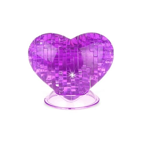 Coolplay 3D Crystal Puzzle Love Shaped Model Kids DIY Building Toy