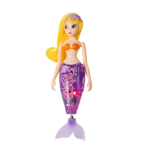 Robot Swimming Dolls Shining Fish Colorful Mermaid Wig Pequenas Mermaids Fishtail Brinquedos Eletrônicos Criança Pet Eletricidade Bateria Acionada Toy Verde