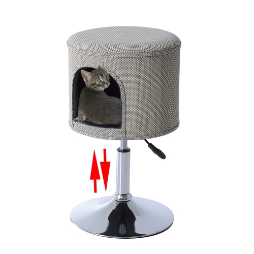 

23”-26” Height Adjustable Modern Cat Condo - Beige
