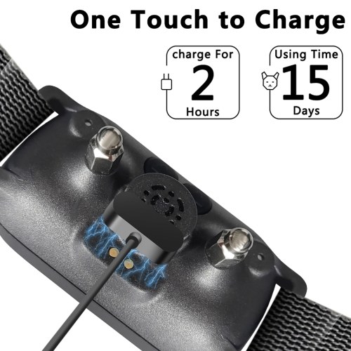 Bark Collar for Large Dogs and Medium Dogs - Vibration  Electric Shock Warning Sound - Fully Automatic Intelligent Chip Design - Waterproof and Dustproof - Lightweight - Suitable for Various Types of Dogs - Reduce False Triggers 