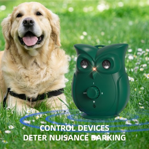 Dual Ultrasonic Dog Barking Control Device Outdoor Rechargeable Dog Barking Deterrent 