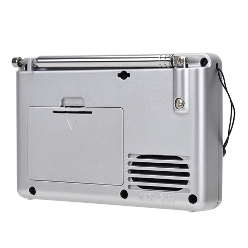 

K-604 FM Stereo Radio AM WB with Time Display Card Line-in Recorder Multifunctional Radio MP3 Player Support TF Card