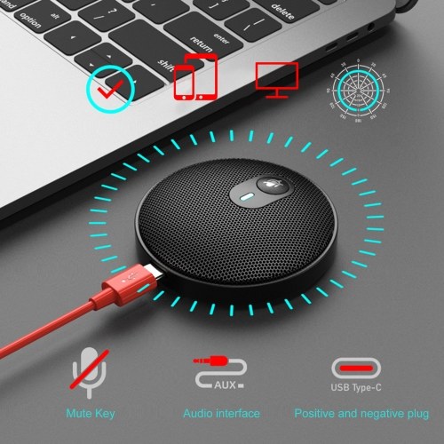 U3 USB Omni-directional Condenser Microphone Mic for Meeting Business Conference Computer Desktop Laptop PC Voice Chat Video Games Live Broadcast Sound Pick-up With AUX 3.5MM Type-C Cable
U3 USB Omni-directional Condenser Microphone Mic for Meeting Business Conference Computer Desktop Laptop PC Voice Chat Video Games Live Broadcast Sound Pick-up With AUX 3.5MM Type-C Cable