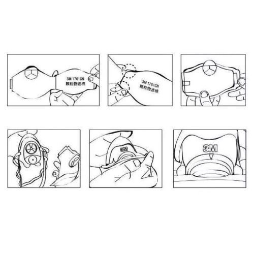

3M 1701CN 10 Pieces Anti Dust PM2.5 KN90 Mask Filter Face Masks Insert Protective Filter for Outdoor Activities Respiratory Protection