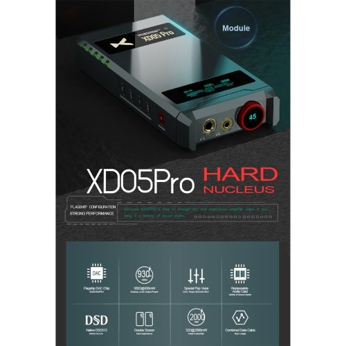 XDuoo XD05 Pro Three-Speed Output Power Supply Adjustment  Suitable for In-ear Earmarks and Big Headphones 