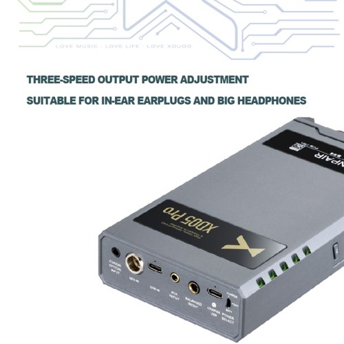 XDuoo XD05 Pro Three-Speed Output Power Supply Adjustment  Suitable for In-ear Earmarks and Big Headphones 