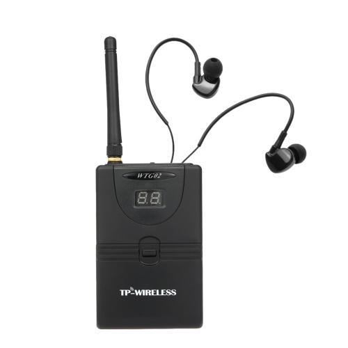 

TP-WIRELESS TP-WMS02 In-ear Stage Audio Monitor System Professional 2.4GHz Digital Wireless Monitor System 1 Transmitter 1 Receiver