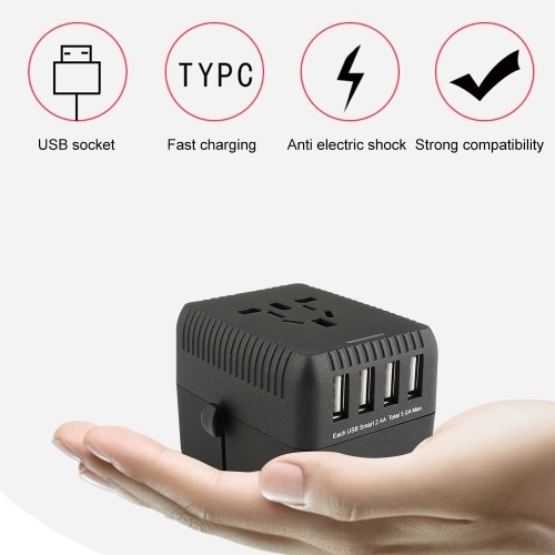 

Universal Travel Adapter Worldwide All in One Phone Wall Charger Charging Ports for USA EU UK AU