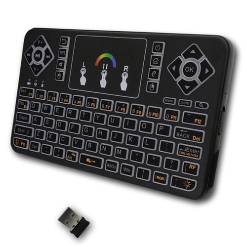 Q9 2.4G teclado inalámbrico RF Blacklit teclado