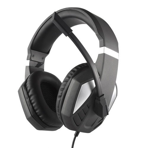 3.5mm filaire casque de jeu sur oreille jeu casque antibruit annulation écouteur avec microphone contrôle du volume pour pc portable ps4