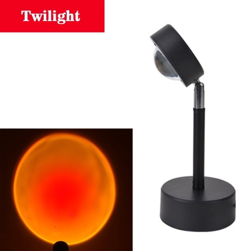 Sunset Lamp Light Projector Sunset Light Night Light Rainbow Projector Lamp USB Romantic Atmosphere Light Background Wall Decoration