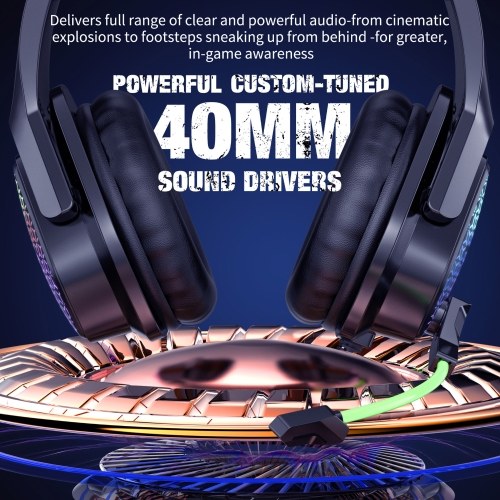 ONIKUMA X3 Wired Headphones With Microphone Gaming Headsets RGB Lights Noise Cancelling Earphones for Computer PC Gamer