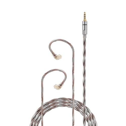 

JCALLY JC20 Spiral Foil Silver Plated Upgrade Cable Gold-plated 3.5 Four-pole Plug Worry-free Wire Control Three Button HIFI Earphone Upgraded Cable(0.75/0.78mm Connector)