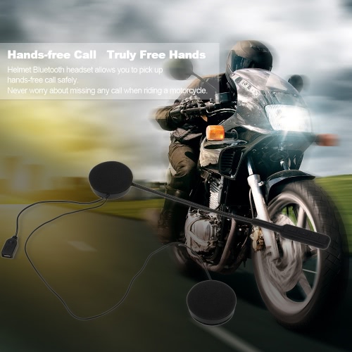 

Motorcycle Motorbike Helmet BT Headsets Wireless Headphones BT 4.0 Dual Stereo Speakers Hands-free with Mic Earphone for Smart Phones BT-enabled Devices
