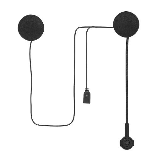 Motorcycle Helmet Headset BT intercom Heaphones Wireless Helmet Earphone Hands free with Microphone Music Call Control Black