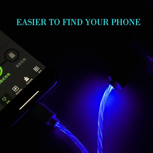 

1m MOMEN Type-C Cable USB-C LED Glow Charging Data Sync Line Type C Cord Plug and Play for Android Mobile Phone Tablet