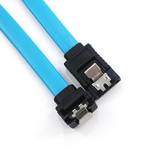 

18-дюймовый кабель SATA III 6,0 Гбит / с с защелкой 90-градусный разъем, синий провод