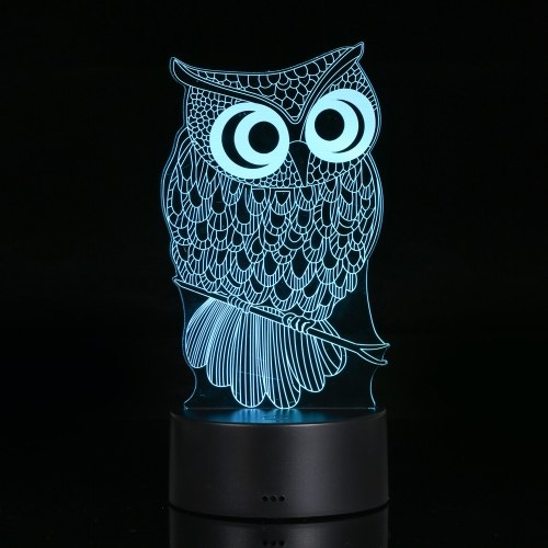 3D Visual Illusion Lamp Transparent Acrylic Night Light Built-in Battery