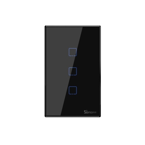 SONOFF T3US3C-TX 3-Gang-Smart-WiFi-Wandleuchtenschalter 433 MHz HF-Fernbedienung APP / Touch-Control-Timer US-Standard-Panel-Smart-Switch Kompatibel mit Google Home / Nest & Alexa