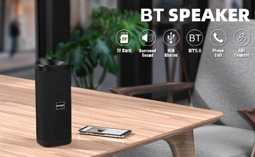 

Smalody YXSM8090BT Wireless Bluetooth 5.0 Speaker Waterproof Loudspeaker Portable Outdoor HiFi Stereo Sound Subwoofer Support TF Card/AUX IN/FM Radio