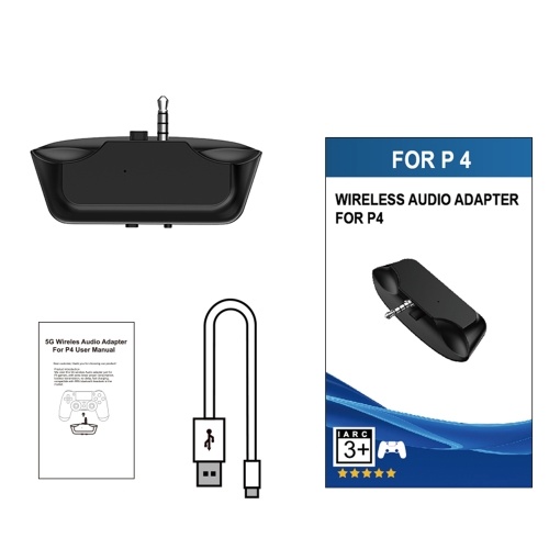 5G Sem Fio Mini Adaptador de Áudio Bluetooth 5.0 Gaming Headset Receiver Converter para PS4