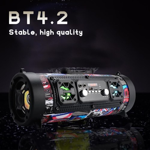 Portable BT Speaker Outdoor Wireless Bass Subwoofer Multifunctional Sound Box Loudspeakers