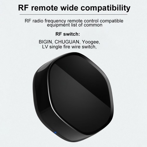 YRC12 IR RF Remote Control Smart Home WiFi Remote Controller Infrared Radio Frequency Smart Life APP Control Compatible with Alexa Google Assistant Voice Control for TV Set-top Box Air Conditioner Curtain 