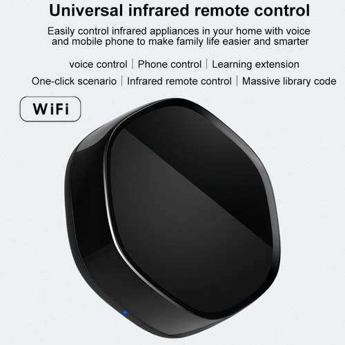 YRC12 IR RF Remote Control Smart Home WiFi Remote Controller Infrared Radio Frequency Smart Life APP Control Compatible with Alexa Google Assistant Voice Control for TV Set-top Box Air Conditioner Curtain 