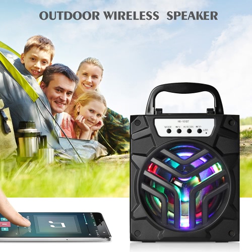 

HK-101BT Bluetooth Speaker Stereo Bluetooth 3.0 Loudspeaker USB 3.5mm Audio Port FM Radio Subwoofer with TF Card Slot for iPhone 7