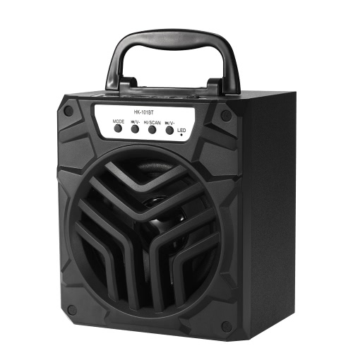 

HK-101BT Громкоговоритель Bluetooth Стерео Bluetooth 3.0 Громкоговоритель USB 3,5-мм аудиоразъем FM-радио Сабвуфер с TF-слотом для