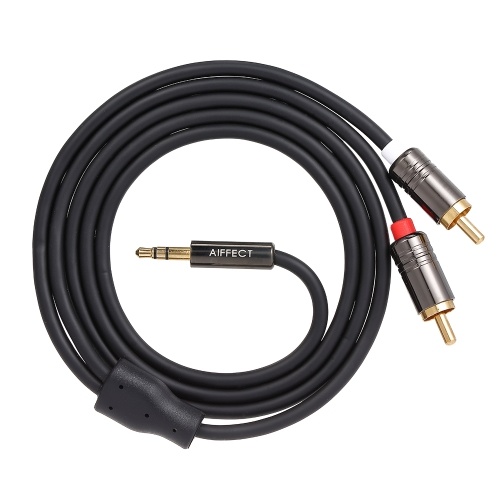 

AIFFECT 3,5 мм Jack to 2 RCA Audio Cable Позолоченный разъём AUX 3,5 мм Стерео от мужчины к мужчине 2 Адаптер RCA Акустический дополнительный кабель 1,5 м