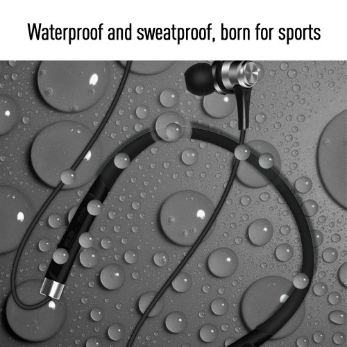 

B200 Wireless Bluetooth 5.0 Earphone Sport Headset Metal Magnetic Earbuds Heavy Bass Hanging Headphones with Mic