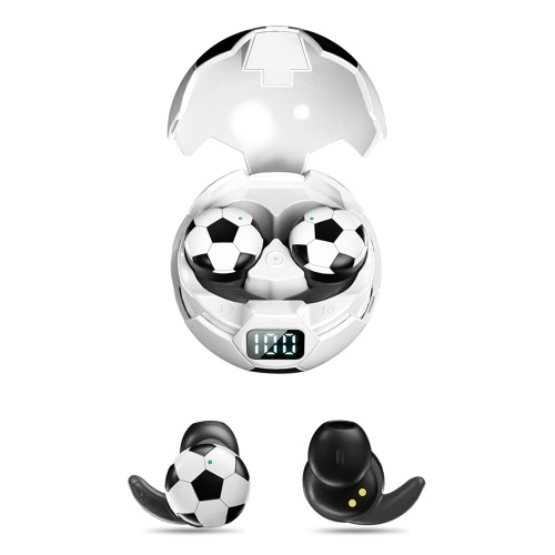 

5.1 BT Wirelessly Earbuds Football Headset Sphere Earphone LEDs Digital Display Sensitive Touching Binaural Call