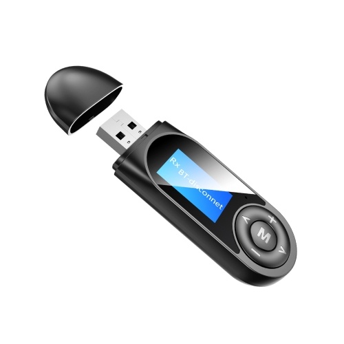 USB BT 5.0 Audio-Ddapter LCD BT Empfangen und Senden von zwei in einem drahtlosen BT-Adapter Freisprechen mit Bildschirm