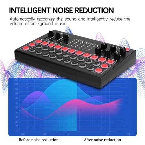 

M9 Audio Interface Sound Card Live Voice Mixer External USB BT Sound Card Multiple Effects Sound Card Mixer Board