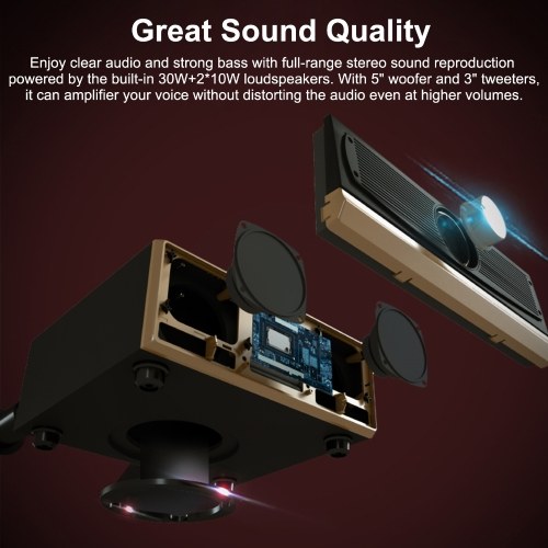 

Family Karaoke Machine System Hand-held UHF Wireless Microphone BT Wireless Speaker Home Theater KTV AUX IN U Disk Music Player for Home Party Meeting Wedding Picnic