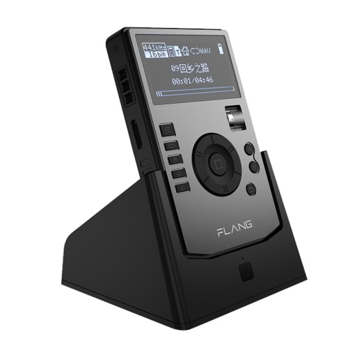 FLANG V5 HiFi Lecteur de musique haute résolution numérique Lossless Audio Player w / 2,4 pouces à écran OLED avec Dock Supporte DSD MP3 WMA APE FLAC WAV ALAC Formats audio