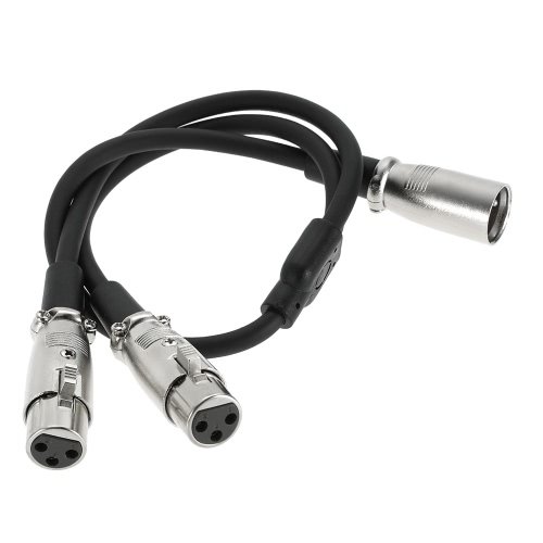 XLR audio divisore del cavo XLR maschio a doppio microfono XLR femmina Cavo Mic 0.5m / 1.6ft per microfono Mixer Mixing Console