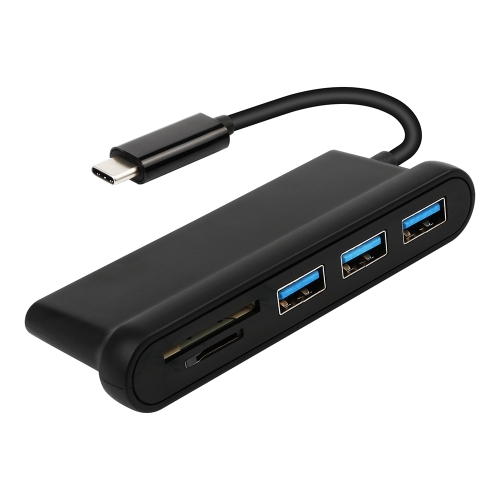 

Type-C Hub Portable Multiport Adaptor Type C to USB Three USB3.0 Port TF/ SD Card Reader ABS Plastic Type C Converter for Macbook Laptop Notebook