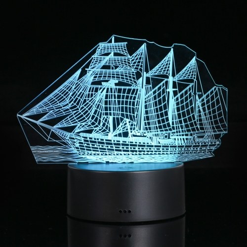 3D Visual Illusion Lamp Transparent Acrylic Night Light 7 Color Changing LED Lamp