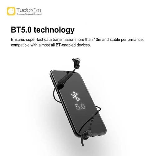 

Tuddrom D8 Wireless Bluetooth 5.0 Earphones IPX5 Waterproof Sport Headset Metal Magnetic Earbuds In Ear Headphones Hands-free with Mic