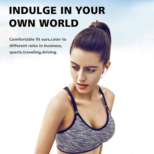 

iDiskk I51 TWS Wireless Headphones Mini Smart Bluetooth 5.0 Half In-Ear Headset with Mic Open the Cover for Automatic Pairing Handsfree Earbuds