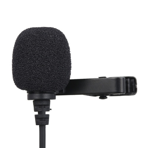 3.5mm Recording Microphone Lapel Clip-on Mic for IOS Android/Windows Cellphones Clip Podcast Noiseless Microphone for Bloggers with 3.0m Wire 3.5mm Audio Adapter 4pin to 3 pin