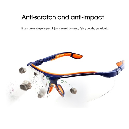 

UVEX 9160265 Goggles Protective Glasses UV Protection Adjustable Mirror Legs Safety Glasses Blue with Orange,1 Pair